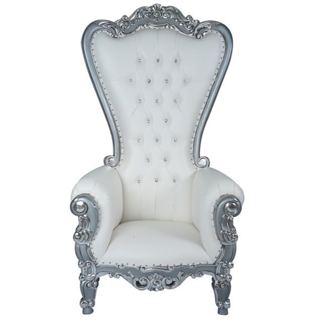 Silver throne chair online rental